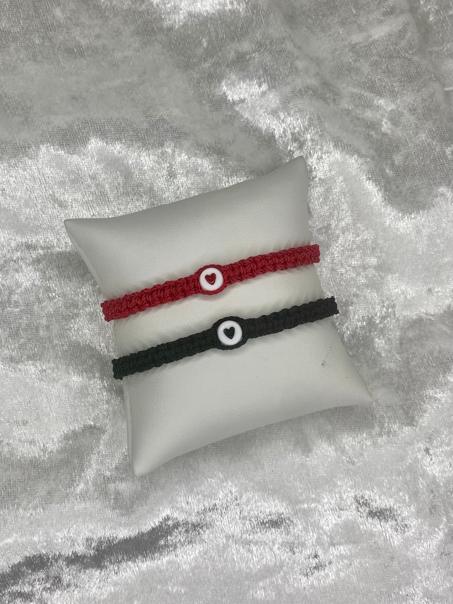 0”Couple heart bracelet