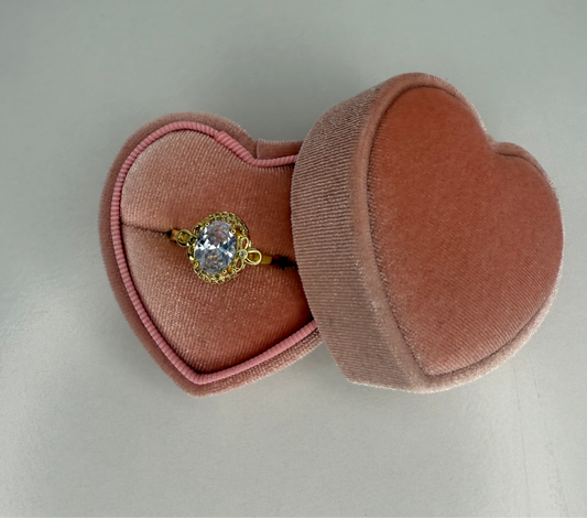 clear stone adjustable ring