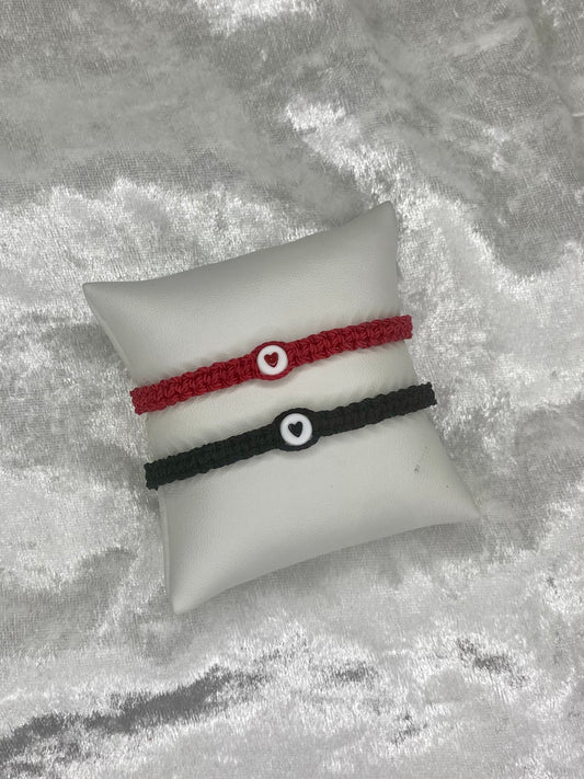 0”Couple heart bracelet