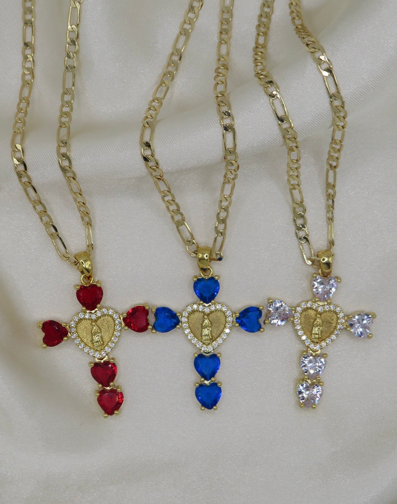Virgencita cross necklace