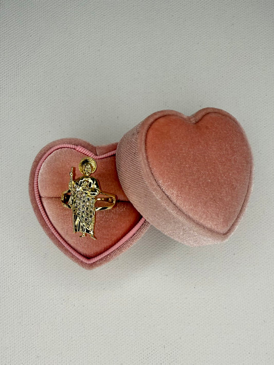 Men silver San judas ring