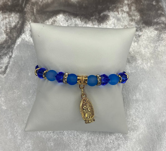 Blue Virgencita bracelet