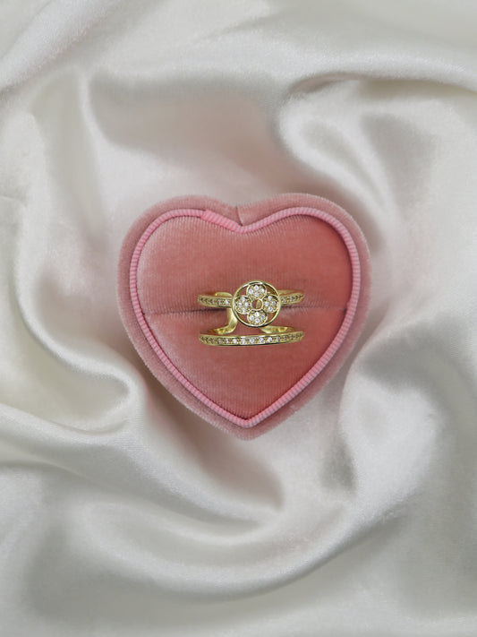 Clover Double Band Ring