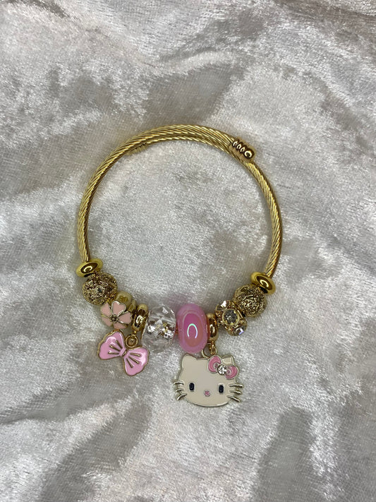 pink hello kitty charm bracelet