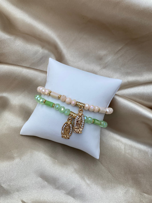Virgen Mary crystal bracelet